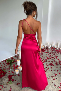 FAUSTYNA | ELEGANCKA SATYNOWA SUKNIA MAXI