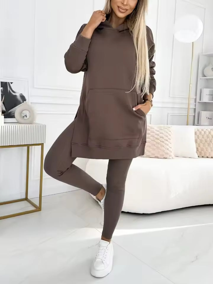 GORDYNIA | ELEGANCKI KOMPLET DWUCZĘŚCIOWY Z KAPTUREM