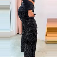 URVITA | ELEGANCKIE BROKATOWE SPODNIE CARGO