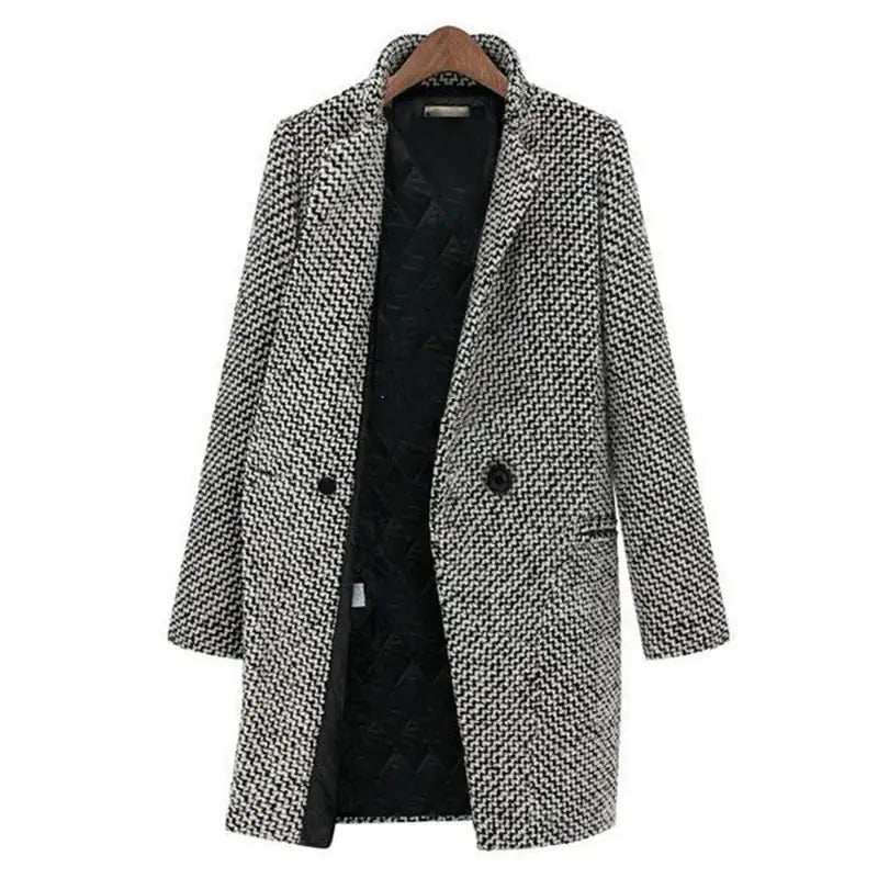 NINAURA | ELEGANCKI DŁUGI PŁASZCZ