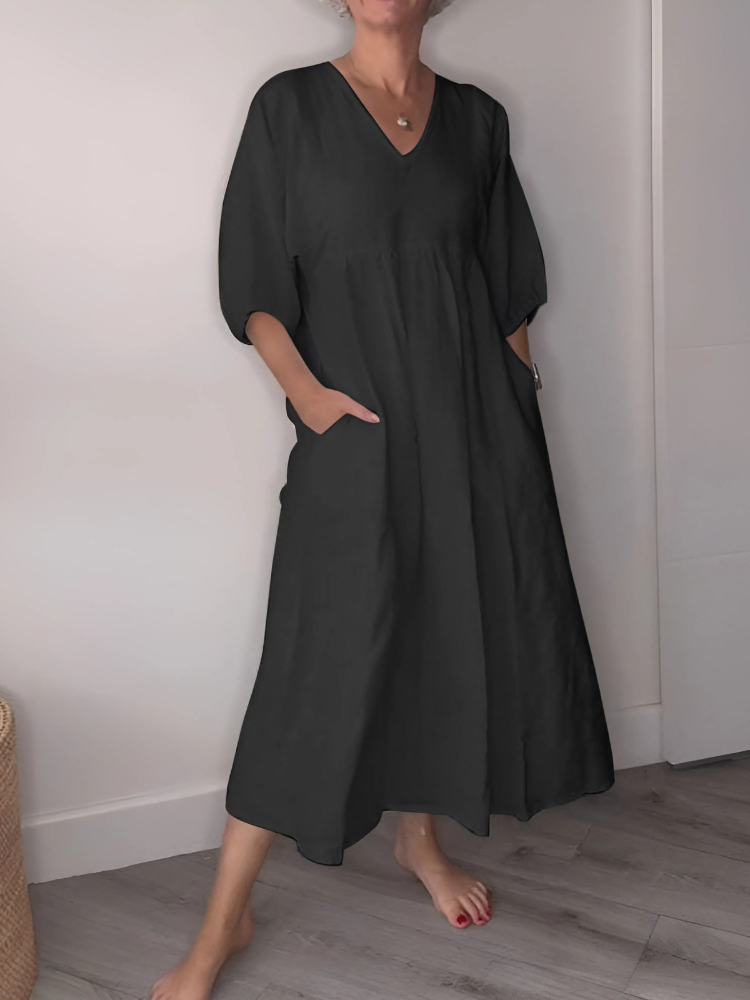 ALINAH | ELEGANCKA SUKIENKA MAXI Z DEKOLTEM V